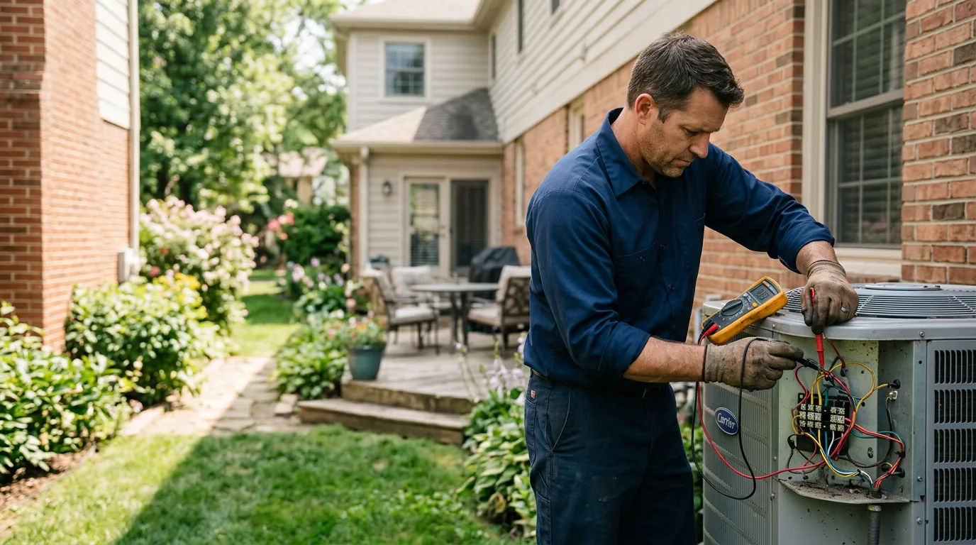 HVAC technician working near New London, MN